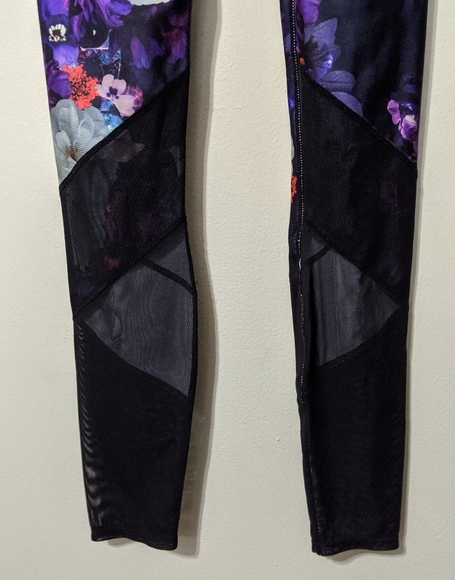 🌸NWOT JoyLab Highrise Floral Mesh Leggings - Picture 4 of 7